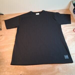 Public Supply Mens Tee Sz 2XL Oversize Black Ribbed Short Sleeve Shirt Cotton